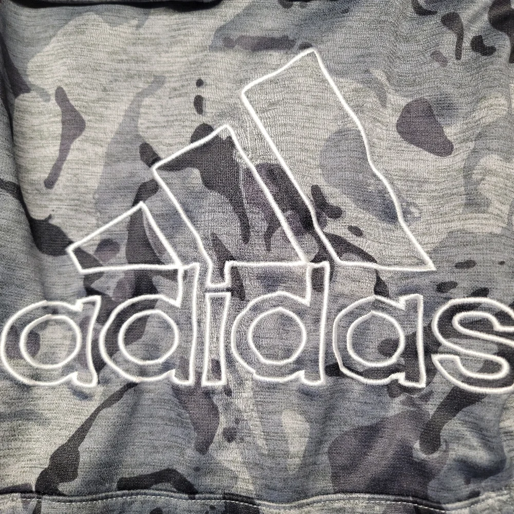adidas Boys' Active Sport Athletic Pullover Hooded Sweatshirt (Black Camouflage,